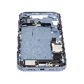 Mid-Frame Housing  W/ Charging Port Flex & Small Parts  For iPhone 14 Plus (US Version) (Used OEM Pull: Grade B) (Blue)