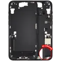 Mid-Frame Housing  W/ Charging Port Flex & Small Parts  For iPhone 15 Plus (US Version) (Used OEM Pull: Grade A) (Black)