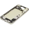 Mid-Frame Housing  W/ Charging Port Flex & Small Parts  For iPhone 15 Plus (US Version) (Used OEM Pull: Grade A) (Yellow)