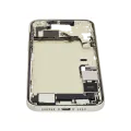 Mid-Frame Housing  W/ Charging Port Flex & Small Parts  For iPhone 15 Plus (US Version) (Used OEM Pull: Grade A) (Yellow)