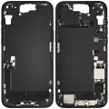 Mid-Frame Housing  W/ Charging Port Flex & Small Parts  For iPhone 15 Plus (US Version) (Used OEM Pull: Grade B) (Black)