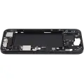 Mid-Frame Housing  W/ Charging Port Flex & Small Parts  For iPhone 15 Plus (US Version) (Used OEM Pull: Grade B) (Black)