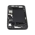 Mid-Frame Housing  W/ Charging Port Flex & Small Parts  For iPhone 15 Plus (US Version) (Used OEM Pull: Grade B) (Black)