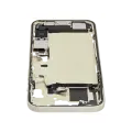 Mid-Frame Housing  W/ Charging Port Flex & Small Parts  For iPhone 15 Plus (US Version) (Used OEM Pull: Grade C) (Yellow)