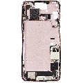 Mid-Frame Housing  W/ Charging Port Flex & Small Parts  For iPhone 15 Plus (US Version) (Used OEM Pull: Grade C) (Pink)