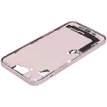 Mid-Frame Housing  W/ Charging Port Flex & Small Parts  For iPhone 15 Plus (US Version) (Used OEM Pull: Grade C) (Pink)