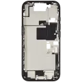 Mid-Frame Housing  W/ Charging Port Flex & Small Parts  For iPhone 16 Pro (US Version) (Used OEM Pull: Grade B) (Black Titanium)