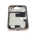 Mid-Frame Housing  W/ Charging Port Flex & Small Parts  For iPhone 16 Pro (US Version) (Used OEM Pull: Grade A) (Desert Titanium)