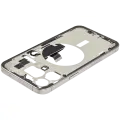 Mid-Frame Housing  W/ Charging Port Flex & Small Parts  For iPhone 15 Pro Max (US Version) (Used OEM Pull: Grade C) (Natural Titanium)