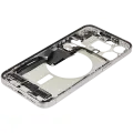 Mid-Frame Housing  W/ Charging Port Flex & Small Parts  For iPhone 15 Pro Max (US Version) (Used OEM Pull: Grade B) (White Titanium)