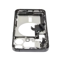 Mid-Frame Housing  W/ Charging Port Flex & Small Parts  For iPhone 15 Pro Max (US Version) (Used OEM Pull: Grade B) (Black Titanium)