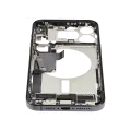 Mid-Frame Housing W/ Charging Port Flex & Small Parts  For iPhone 15 Pro Max (US Version) (Used OEM Pull: Grade A) (Black Titanium)