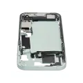 Mid-Frame Housing  W/ Charging Port Flex & Small Parts  For iPhone 15 (US Version) (Used OEM Pull: Grade C) (Green)