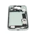 Mid-Frame Housing  W/ Charging Port Flex & Small Parts  For iPhone 15 (US Version) (Used OEM Pull: Grade B) (Green)