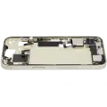 Mid-Frame Housing  W/ Charging Port Flex & Small Parts  For iPhone 15 (US Version) (Used OEM Pull: Grade A) (Yellow)