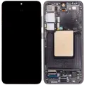 OLED Assembly With Frame For Samsung Galaxy S24 5G (US & International Version) (Service Pack) (Onyx Black)