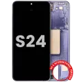 OLED Assembly With Frame For Samsung Galaxy S24 5G (US & International Version) (Used OEM Pull: Grade A) (Cobalt Violet)