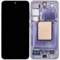OLED Assembly With Frame For Samsung Galaxy S24 5G (US & International Version) (Used OEM Pull: Grade B/C) (Cobalt Violet)