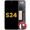 OLED Assembly With Frame For Samsung Galaxy S24 5G (US & International Version) (Refurbished) (Onyx Black)