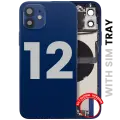 Back Housing W/ Charging Port Flex & Small Parts  For iPhone 12 (EU / Global Version) (Used OEM Pull: Grade B) (Blue)