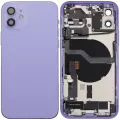 Back Housing W/ Charging Port Flex & Small Parts  For iPhone 12 (EU / Global Version) (Used OEM Pull: Grade C) (Purple)