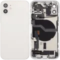 Back Housing W/ Charging Port Flex & Small Parts  For iPhone 12 (EU / Global Version) (Used OEM Pull: Grade C) (White)