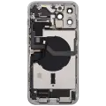 Back Housing W/ Charging Port Flex & Small Parts  For iPhone 12 Pro Max (EU / Global Version) (Used OEM Pull: Grade B) (Silver)