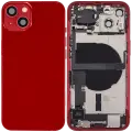 Back Housing W/ Charging Port Flex & Small Parts  For iPhone 13 (US Version) (Used OEM Pull: Grade B) (Red)