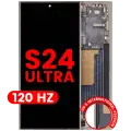 OLED Assembly With Frame For Samsung Galaxy S24 Ultra (US & International Version) (Aftermarket Plus) (120Hz) (Titanium Gray)