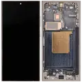 OLED Assembly With Frame For Samsung Galaxy S24 Ultra (US & International Version) (Aftermarket Plus) (120Hz) (Titanium Gray)