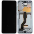 OLED Assembly With Frame For Samsung Galaxy S20 Plus 5G (Aftermarket Plus) (Cloud Blue)