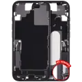 Mid-Frame Housing W/ Charging Port Flex & Small Parts  For iPhone 17 (US Version) (Used OEM Pull: Grade A) (Black)