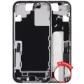 Mid-Frame Housing W/ Charging Port Flex & Small Parts  For iPhone 17 (US Version) (Used OEM Pull: Grade A) (White)