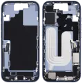 Mid-Frame Housing W/ Charging Port Flex & Small Parts  For iPhone 17 (US Version) (Used OEM Pull: Grade A) (Mist Blue)