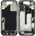 Mid-Frame Housing W/ Charging Port Flex & Small Parts  For iPhone 17 (US Version) (Used OEM Pull: Grade A) (Sage)