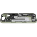 Mid-Frame Housing W/ Charging Port Flex & Small Parts  For iPhone 17 (US Version) (Used OEM Pull: Grade A) (Sage)