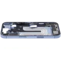 Mid-Frame Housing W/ Charging Port Flex & Small Parts  For iPhone 17 (EU / Global Version) (Used OEM Pull: Grade A) (Mist Blue)