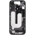 Mid-Frame Housing W/ Charging Port Flex & Small Parts  For iPhone 17 (EU / Global Version) (Used OEM Pull: Grade A) (Black)
