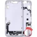 Mid-Frame Housing  W/ Charging Port Flex & Small Parts  For iPhone 14 (US Version) (Used OEM Pull: Grade C) (Purple)