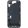 Mid-Frame Housing  W/ Charging Port Flex & Small Parts  For iPhone 15 (US Version) (Used OEM Pull: Grade B) (Black)