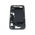 Mid-Frame Housing  W/ Charging Port Flex & Small Parts  For iPhone 15 (US Version) (Used OEM Pull: Grade C) (Black)