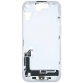 Mid-Frame Housing  W/ Charging Port Flex & Small Parts  For iPhone 15 (US Version) (Used OEM Pull: Grade C) (Blue)