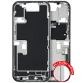 Mid-Frame Housing  W/ Charging Port Flex & Small Parts  For iPhone 16 Pro (EU / Global Version) (Used OEM Pull: Grade A) (White Titanium)