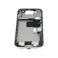 Mid-Frame Housing  W/ Charging Port Flex & Small Parts  For iPhone 16 Pro (EU / Global Version) (Used OEM Pull: Grade A) (White Titanium)