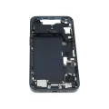 Mid-Frame Housing  W/ Charging Port Flex & Small Parts  For iPhone 14 (US Version) (Used OEM Pull: Grade B) (Midnight)