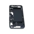 Mid-Frame Housing  W/ Charging Port Flex & Small Parts  For iPhone 14 (US Version) (Used OEM Pull: Grade C) (Midnight)