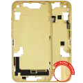 Mid-Frame Housing  W/ Small Parts For iPhone 14 (EU / Global Version) (Used OEM Pull: Grade A) (Yellow)