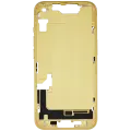 Mid-Frame Housing  W/ Small Parts For iPhone 14 (EU / Global Version) (Used OEM Pull: Grade C) (Yellow)