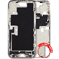 Mid-Frame Housing  W/ Small Parts For iPhone 16 Pro Max (EU / Global Version) (Used OEM Pull: Grade C) (White Titanium)