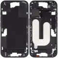 Mid-Frame Housing  W/ Small Parts For iPhone 16 (US Version) (Used OEM Pull: Grade B) (Black)